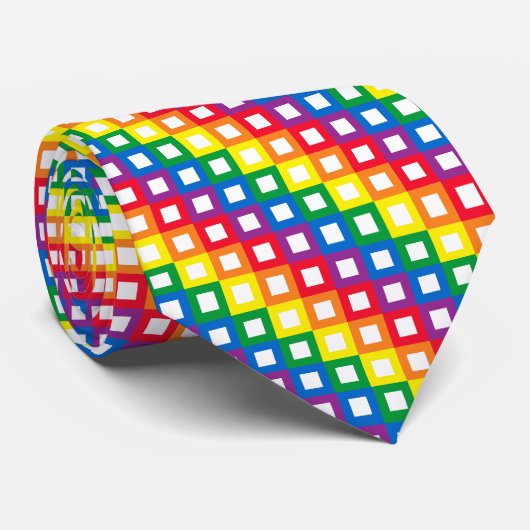 虹の正方形 ネクタイ (ロール)