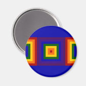 虹の正方形 マグネット (正面/裏面)