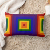 虹の正方形 ランバークッション (ブランケット)