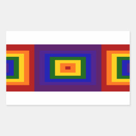 虹の正方形 長方形シール