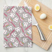 虹の歯パターン キッチンタオル (四つ折り)