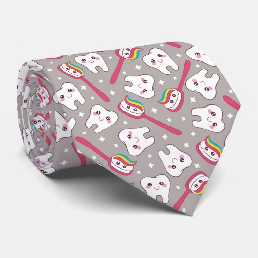 虹の歯パターン ネクタイ (ロール)