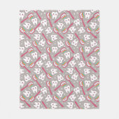 虹の歯パターン フリースブランケット (正面)