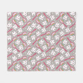 虹の歯パターン フリースブランケット (正面(横))