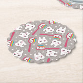 虹の歯パターン ペーパーコースター (アングル)