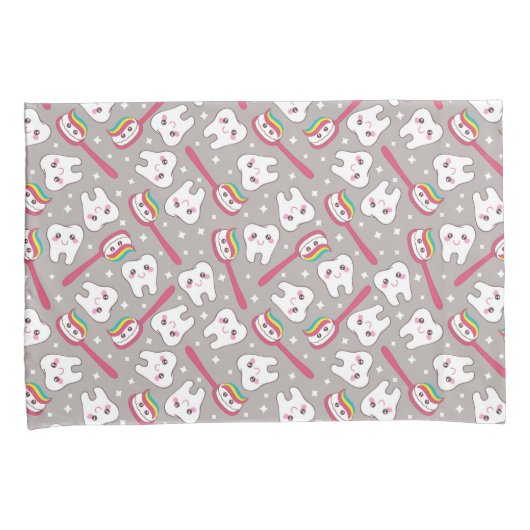 虹の歯パターン 枕カバー (正面右)