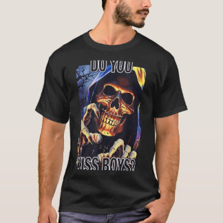 虹の死神スケルトンにキスする少年たち LGBTQ Tシャツ