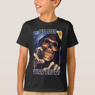 虹の死神スケルトンキス ボーイズシャツ LGBTQ Tシャツ