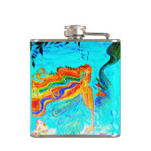 虹の毛の人魚のお尻のフラスコ フラスク (裏面)