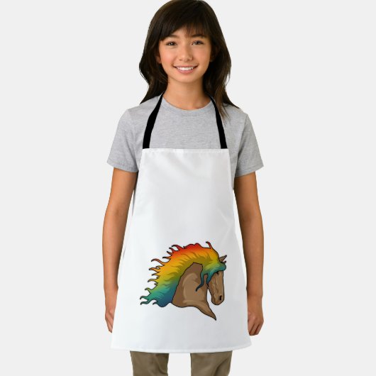 虹の毛の馬 エプロン (インサイチュ)