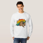 虹の毛の馬 Tシャツ (正面フル)