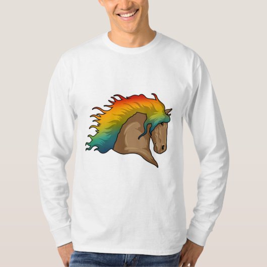 虹の毛の馬 Tシャツ (正面)