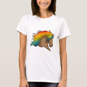 虹の毛の馬 Tシャツ (正面)