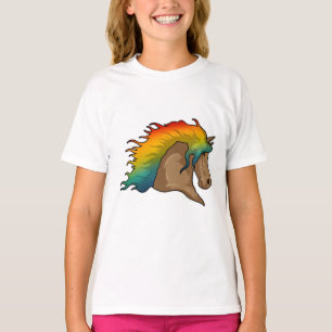 虹の毛の馬 Tシャツ