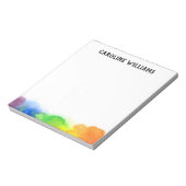 虹の水の色縁どパーソナライズされた名 ノートパッド (回転)