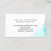 虹の水彩のブラシストロークでロゴをアップロード 名刺 (裏面)