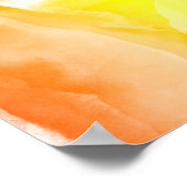 虹の水彩スプラッシュLGBTQの結婚歓迎 ポスター (角)