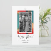 虹の水彩フレームとメリー平和結婚した シーズンカード (スタンド正面)