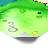 虹の水彩プリントの端のコルギ フォトプリント (角)