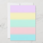 虹の水彩ユニコーンバースデー招待状 招待状 (裏面)