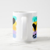 虹の水彩及び皮肉なユーモアのタイプ ジャンボコーヒーマグカップ (裏面)