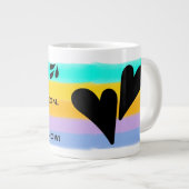 虹の水彩及び皮肉なユーモアのタイプ ジャンボコーヒーマグカップ (正面右)