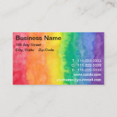 虹の水彩画の洗浄名刺 名刺 (裏面)