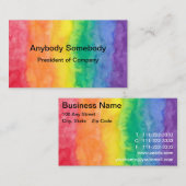 虹の水彩画の洗浄名刺 名刺 (正面/裏面)