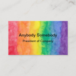 虹の水彩画の洗浄名刺 名刺