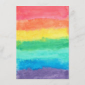 虹の水彩画の結婚式 エンクロージャーカード (裏面)