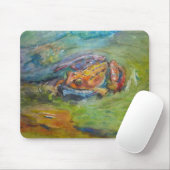 虹の水彩画の色彩の鮮やかで幸せなカエル マウスパッド (マウス)