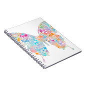 虹の水彩画の蝶 ノートブック (右側)