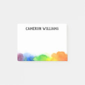 虹の水彩画絵を描縁ど名のアーティストを追加 ポストイット (正面)