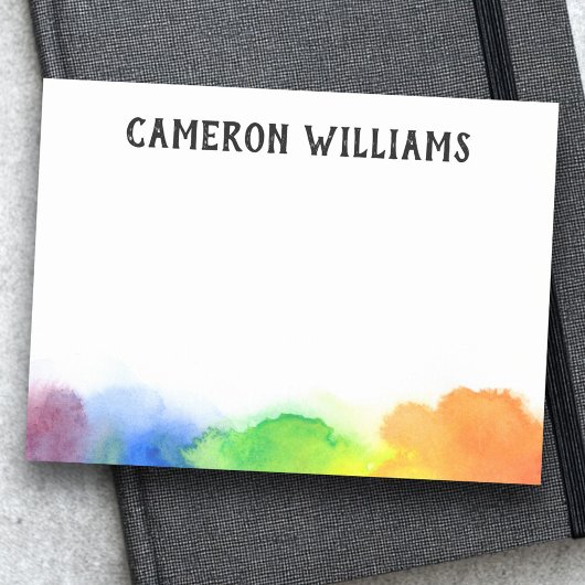 虹の水彩画絵を描縁ど名のアーティストを追加 ポストイット