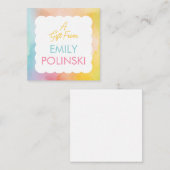 虹の水彩画 女子からのギフト 封筒 ノートカード (正面/裏面)