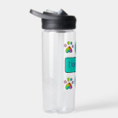 虹の水彩画「私は犬が大好き」 ウォーターボトル (右面)