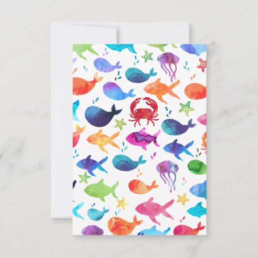 虹の水彩魚 Under The Sea 感謝 (裏面)