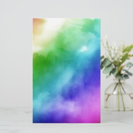 虹の水彩 便箋 (スタンド正面)