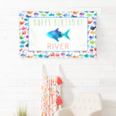 虹の水彩 – 海の虹の魚 横断幕 (インサイチュ)