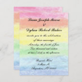 「虹の水彩」結婚式招待状 招待状 (正面/裏面)