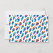 虹の水彩 1歳の誕生日 | カラフルベイビー サンキューカード (裏面)