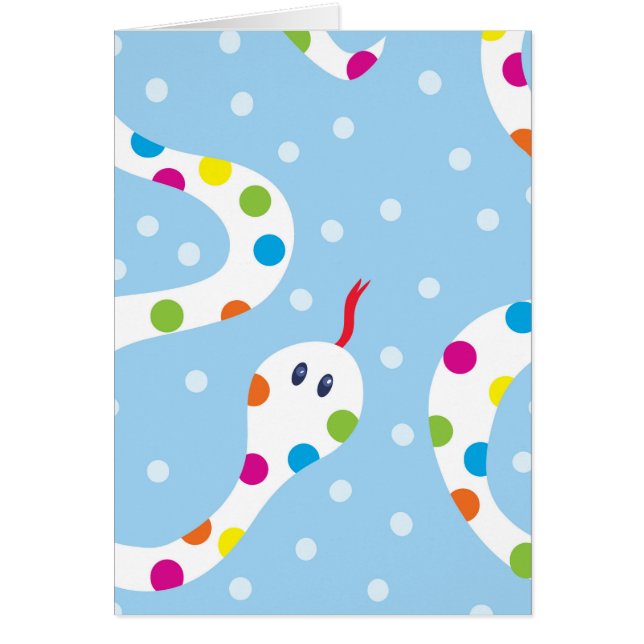 虹の水玉模様のヘビ (正面)