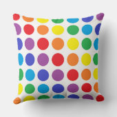 虹の水玉模様の枕 クッション (裏面)