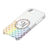 虹の水玉模様はモノグラムと点検し、縞で飾ります Case-Mate iPhoneケース (下部)