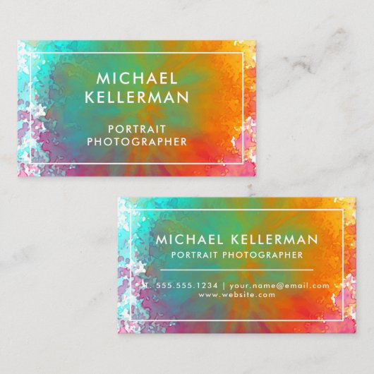 虹の水絵を描飛び 名刺 (正面/裏面)