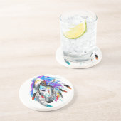 虹の水色の戦争馬 コースター (側面)