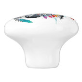 虹の水色の戦争馬 セラミックノブ (側面)