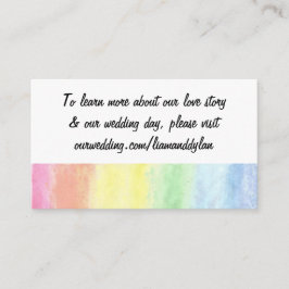 「虹の水色」の結婚Webサイトカード エンクロージャーカード