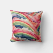 虹の水色 クッション (正面)
