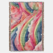 虹の水色 スローブランケット (正面縦)